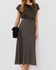Vince Vince Ombre Plaid Silk Blouse Black/Camel - 5