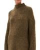 Vince Vince Oversized Brushed Mock Neck Sweater Moss Ochre - 1