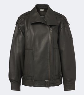 Vince Vince Oversized leather biker jacket