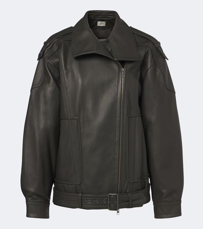 Vince Vince Oversized leather biker jacket