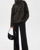 Vince Vince Oversized Turtleneck Jacquard Sweater H Grey Combo - 5