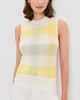 Vince Vince Plaid Crew Neck Shell Tank Dandelion Combo - 2