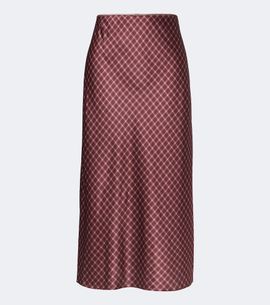 Vince Vince Plaid satin midi skirt