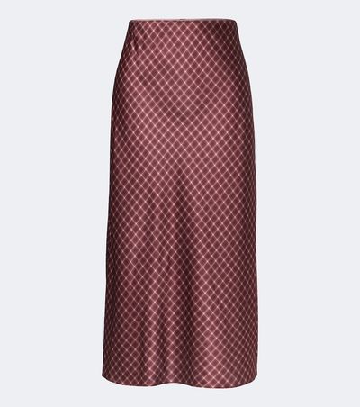 Vince Vince Plaid satin midi skirt
