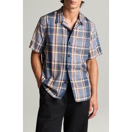 Vince Vince Prine Plaid Short Sleeve Button Front Shirt