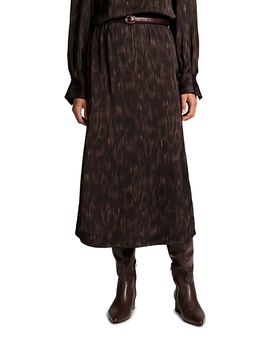 Vince Vince Printed Pull On Slip Skirt