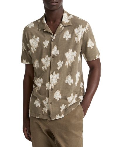 Vince Vince Printed Slub Camp Shirt