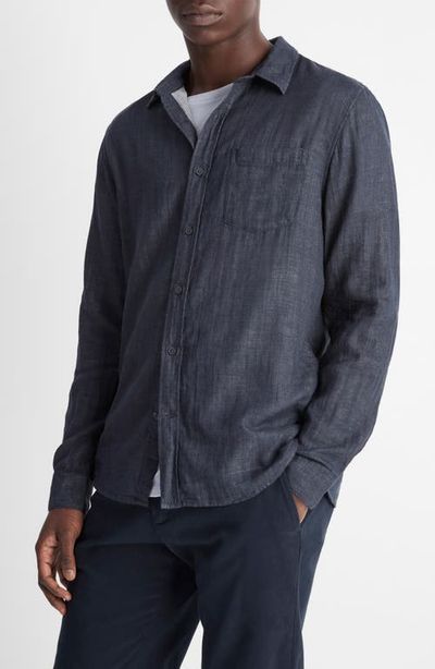 Vince Vince Regular Fit Double Face Button-Up Shirt