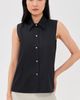 Vince Vince Relaxed Button Down Tank Top Ink - 2