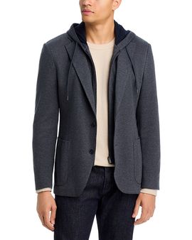 Vince Vince Removable Bib Hooded Jersey Sport Coat