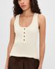 Vince Vince Rib Henley Tank Sun Ivory - 2