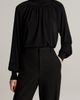 Vince Vince Rib Trim Gathered Long Sleeve Top - 1