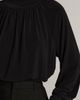 Vince Vince Rib Trim Gathered Long Sleeve Top - 4