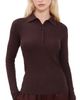 Vince Vince Ribbed Raglan Polo Blackberry - 1