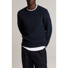 Vince Vince Rugby Stripe Garter Stitch Wool Sweater