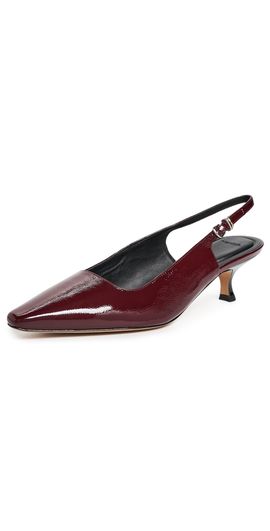 Vince Vince Sabra Slingback Kitten Heels Bordeaux