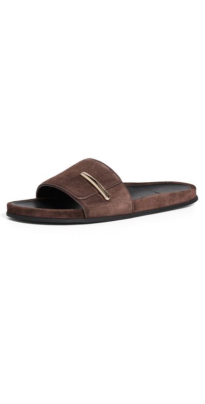 Vince Vince Sadie Suede Slides Cacao Brown