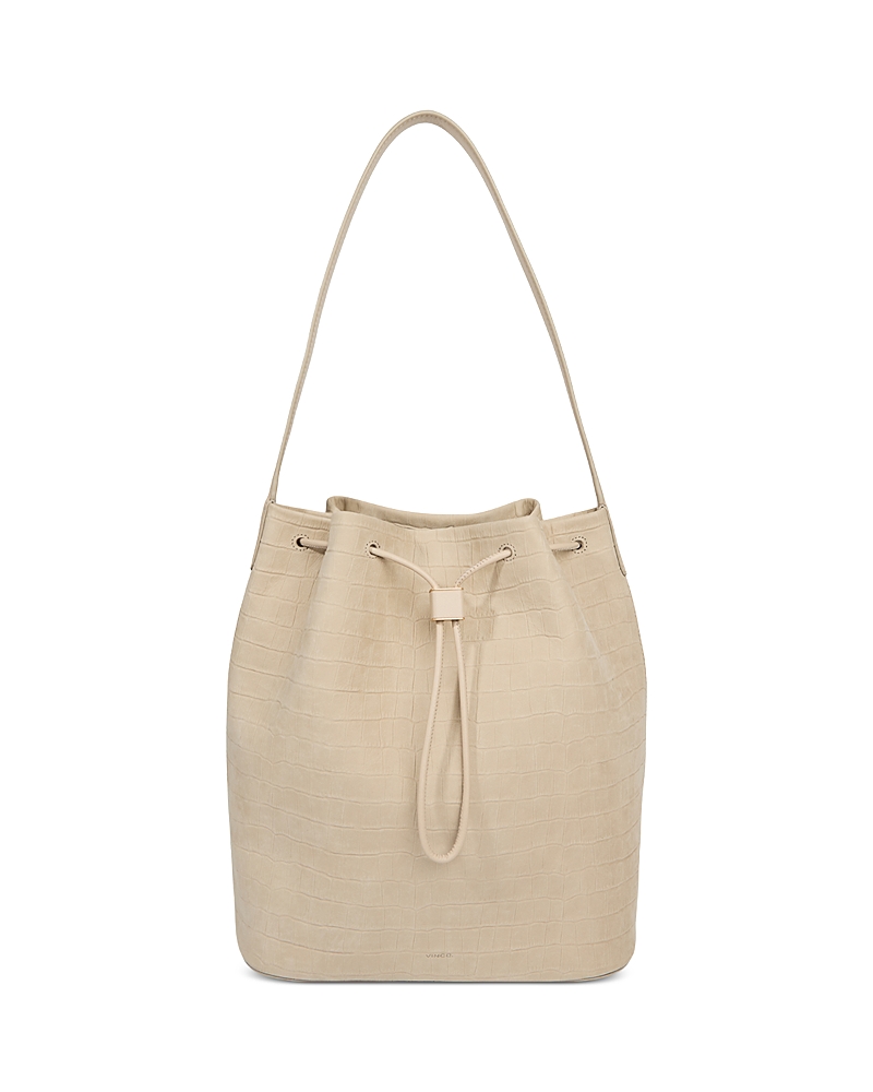 Vince Vince Sarai Embossed Leather Bucket Bag