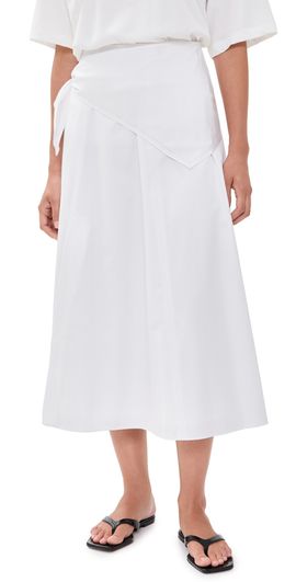 Vince Vince Scarf Tie Skirt Optic White