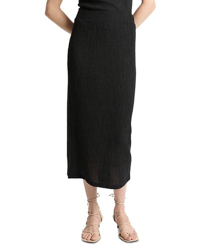 Vince Vince Shadow Grid Midi Skirt