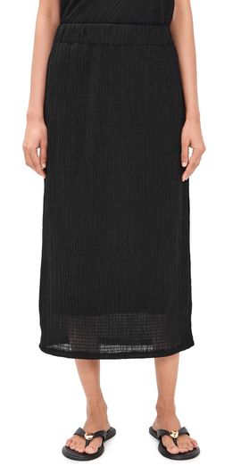 Vince Vince Shadow Grid Midi Skirt Black