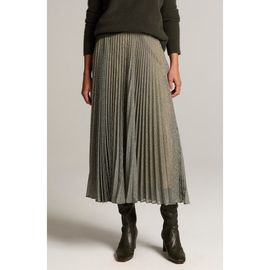 Vince Vince Sheer Houndstooth Pleated Midi Skirt