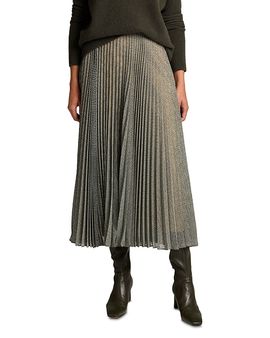 Vince Vince Sheer Houndstooth Pleated PullOnSkirt