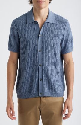 Vince Vince Short Sleeve Cashmere & Cotton Cardigan