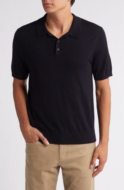Vince Vince Short Sleeve Merino Wool Polo Sweater
