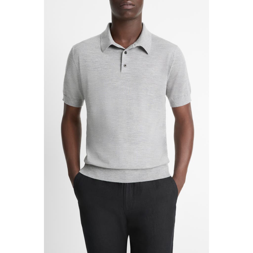 Vince Vince Short Sleeve Wool & Cashmere Polo Sweater