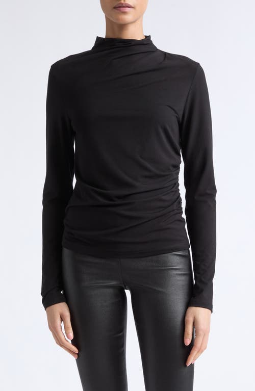Vince Vince Side Drape Funnel Neck Top