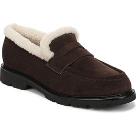 Vince Vince Siena Genuine Shearling Lined Lugged Penny Loafer