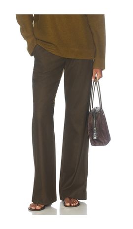 Vince Vince Simone Mid Rise Soft Flannel Flare Pant
