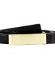 Vince Vince Skinny Croc Embossed Leather Belt - 1