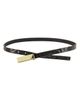 Vince Vince Skinny Croc Embossed Leather Belt - 4