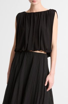 Vince - Chiffon Layered Slipdress in Black at Nordstrom