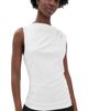 Vince Vince Sleeveless Draped Top Optic White - 1
