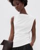 Vince Vince Sleeveless Draped Top Optic White - 2