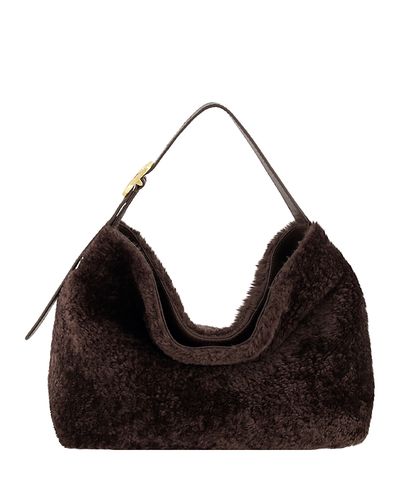 Vince Vince Small Shearling & Leather Hobo