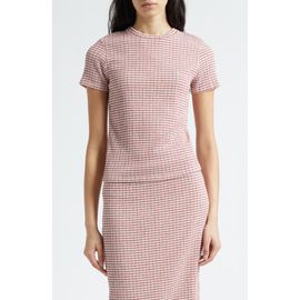 Vince Vince Smocked Gingham T-Shirt