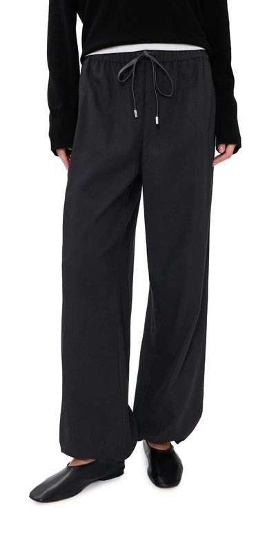 Vince Vince Soft Flannel Drawstring Pants Black