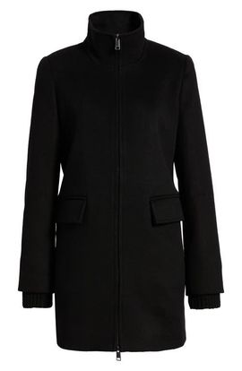 Vince Vince Stand Collar Wool & Cashmere Blend Coat
