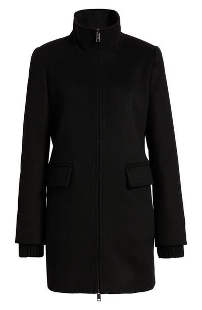Vince Vince Stand Collar Wool & Cashmere Blend Coat