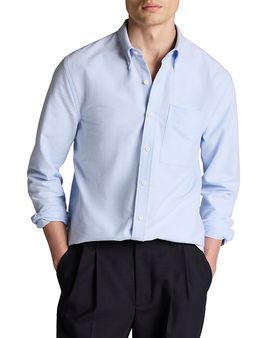 Vince Vince Straight Fit Oxford Long Sleeve Button Down Shirt