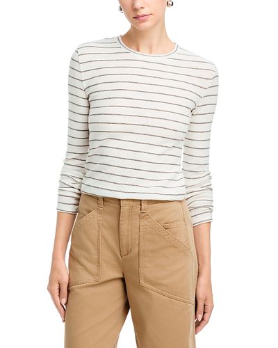Vince Vince Stripe Crewneck Long Sleeve Top