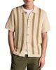 Vince Vince Stripe Crochet Short Sleeve Button Down Shirt - 1