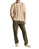 Vince Vince Stripe Crochet Short Sleeve Button Down Shirt - 2