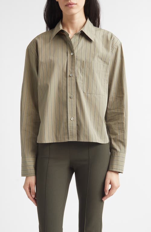 Vince Vince Stripe Crop Poplin Shirt