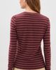Vince Vince Stripe Long Sleeve Crew Tee Black Rose Combo - 3