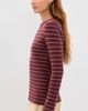 Vince Vince Stripe Long Sleeve Crew Tee Black Rose Combo - 4